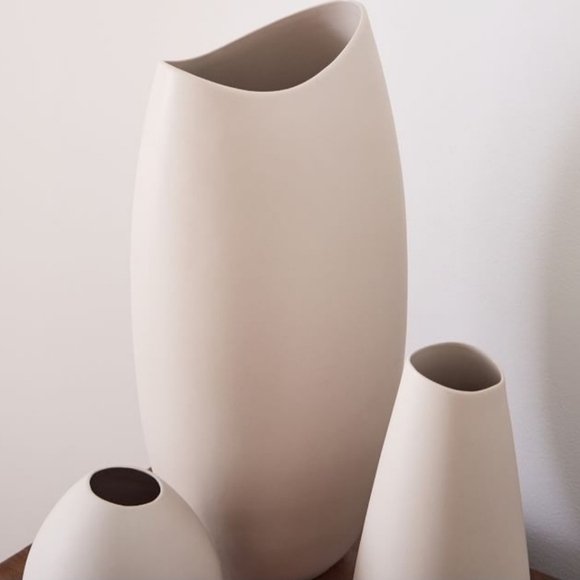 West Elm Organic Ceramic Taupe Bud Vase - Picture 3 of 8